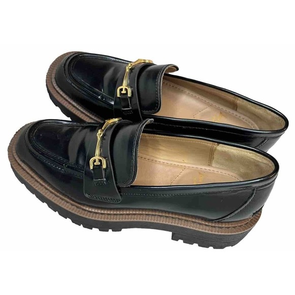 Sam Edelman Laurs Loafers Lug Sole Black Y2K Preppy Platform Shoes Women Size 6M - Picture 3 of 10
